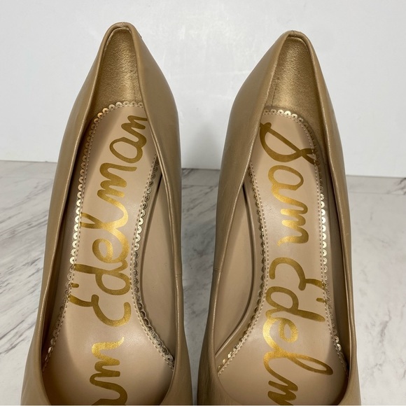 Sam Edelman Danna Tan Leather Pointy Toe Pump Heel 10M - Picture 12 of 16
